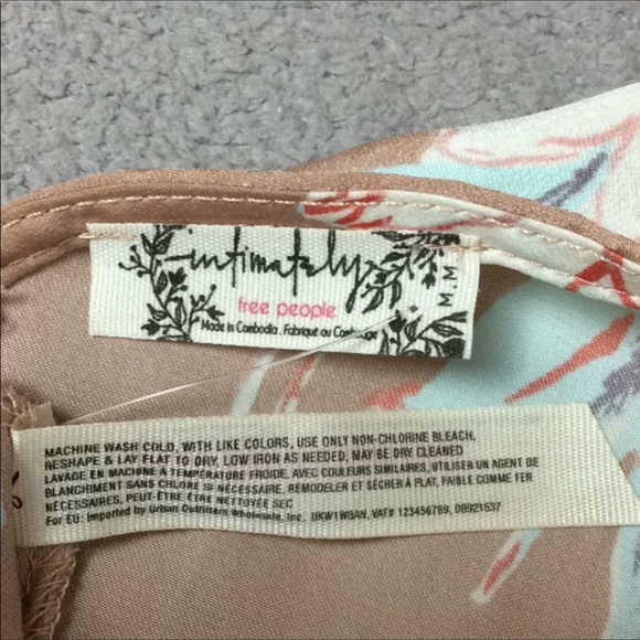 Free People Floral Tie in Back Flowy Top Medium - Picture 7 of 8